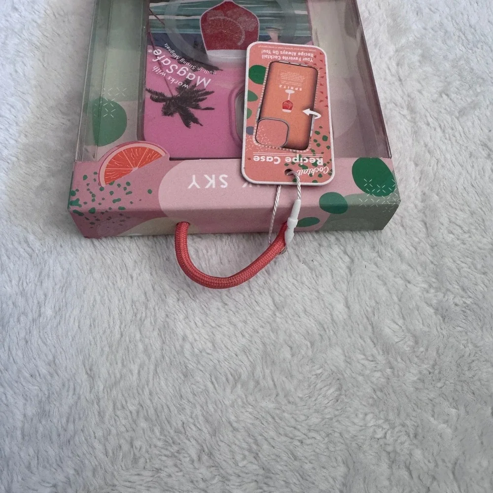 Pink‎ Sky Spritz for iPhone 15 14 13 MagSafe Case and Privacy Screen Protector
